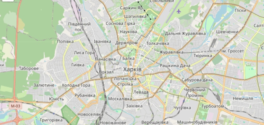 Інтерактивна мапа Харкова