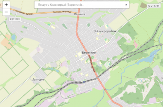 Мапа міста Красноград (Берестин)