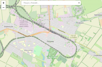 Мапа міста Лозова