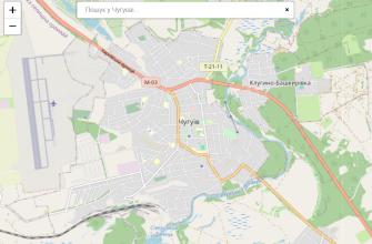 Мапа міста Чугуїв