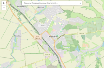 Мапа міста Первомайський