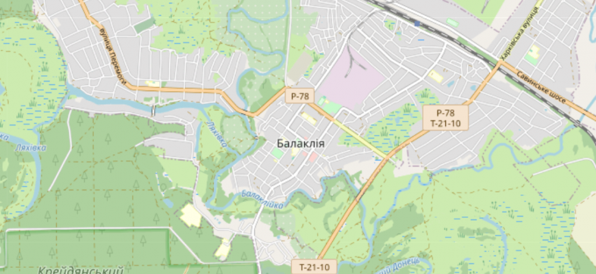 Мапа міста Балаклія